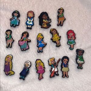Disney princesses as young girls Croc Shoe Charms nwt